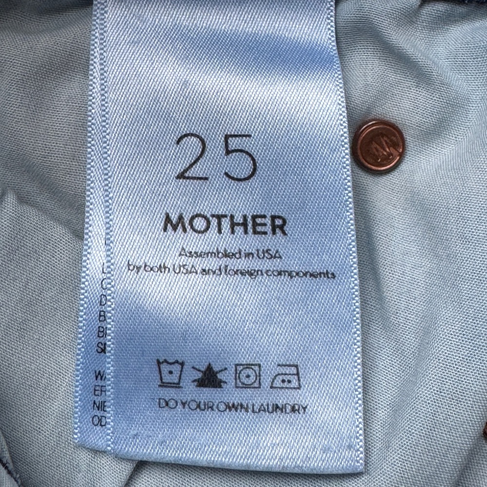 MOTHER Dark Blue Denim Jeans size 25 - Picture 7 of 8